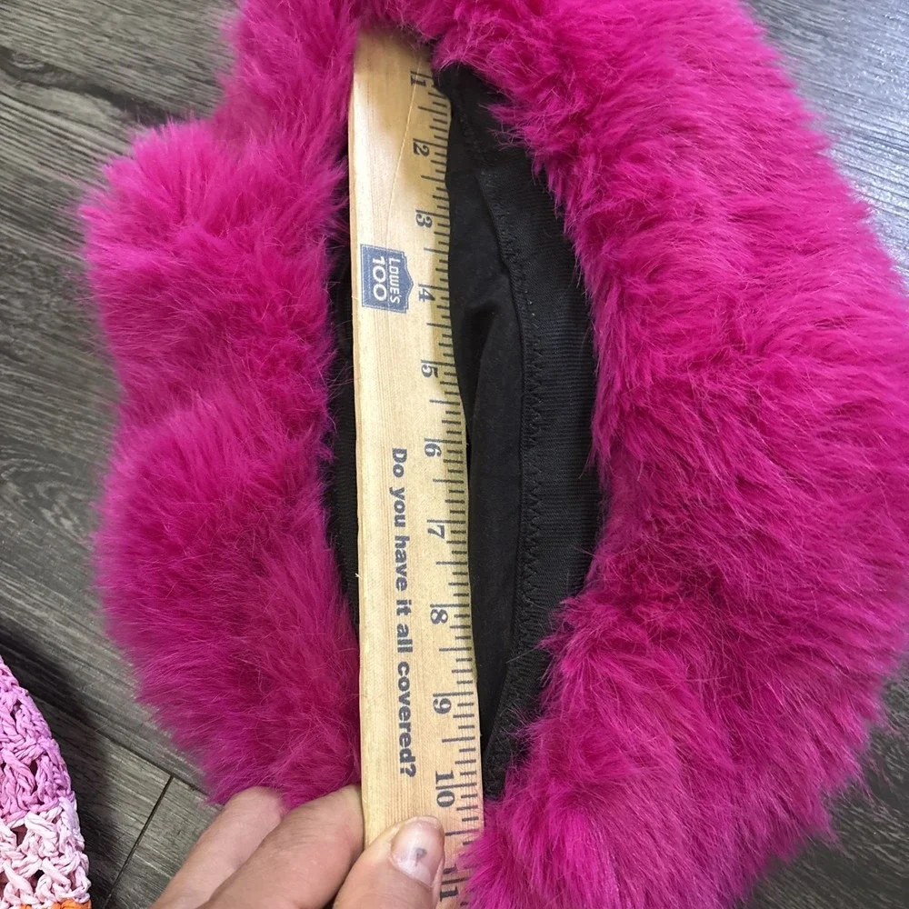 Fuzzy Bucket Hat for Women Winter Fluffy Furry Plush Faux Fur Hats Bucket Hats